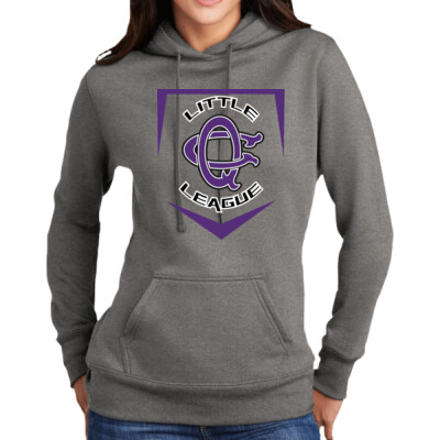Ladies Core Fleece Pullover Hoodie - Grey Thumbnail